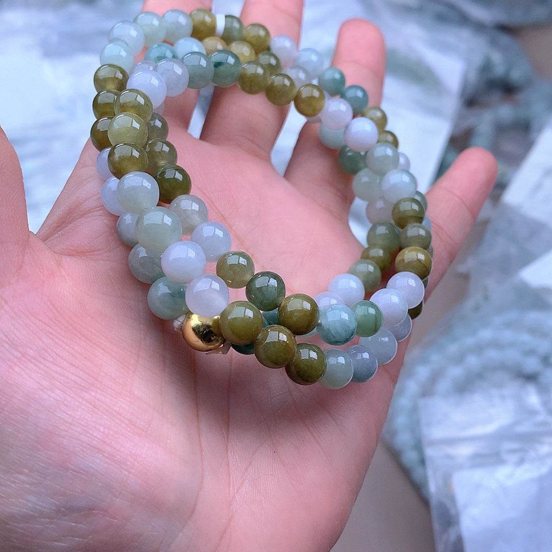 未镶嵌手串定制翡翠