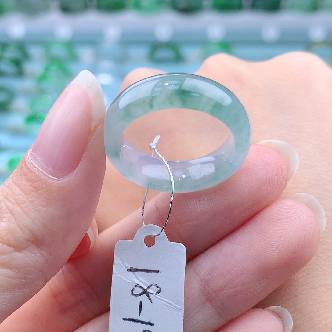 翡翠戒指未镶嵌永****梅A货缅甸翡翠