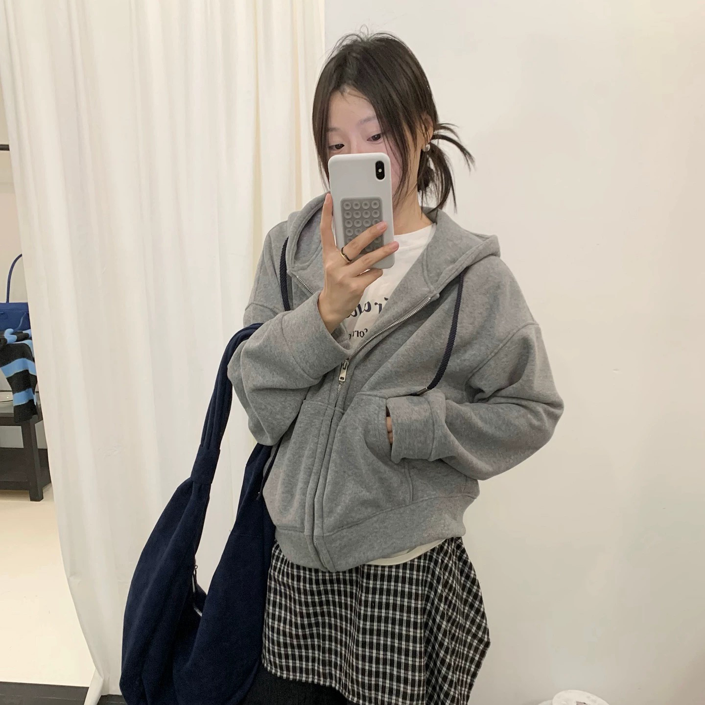【海南肉丝】26888连帽开衫拉链休闲卫衣外套