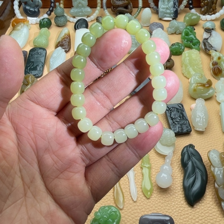 和田玉手链未镶嵌定制款