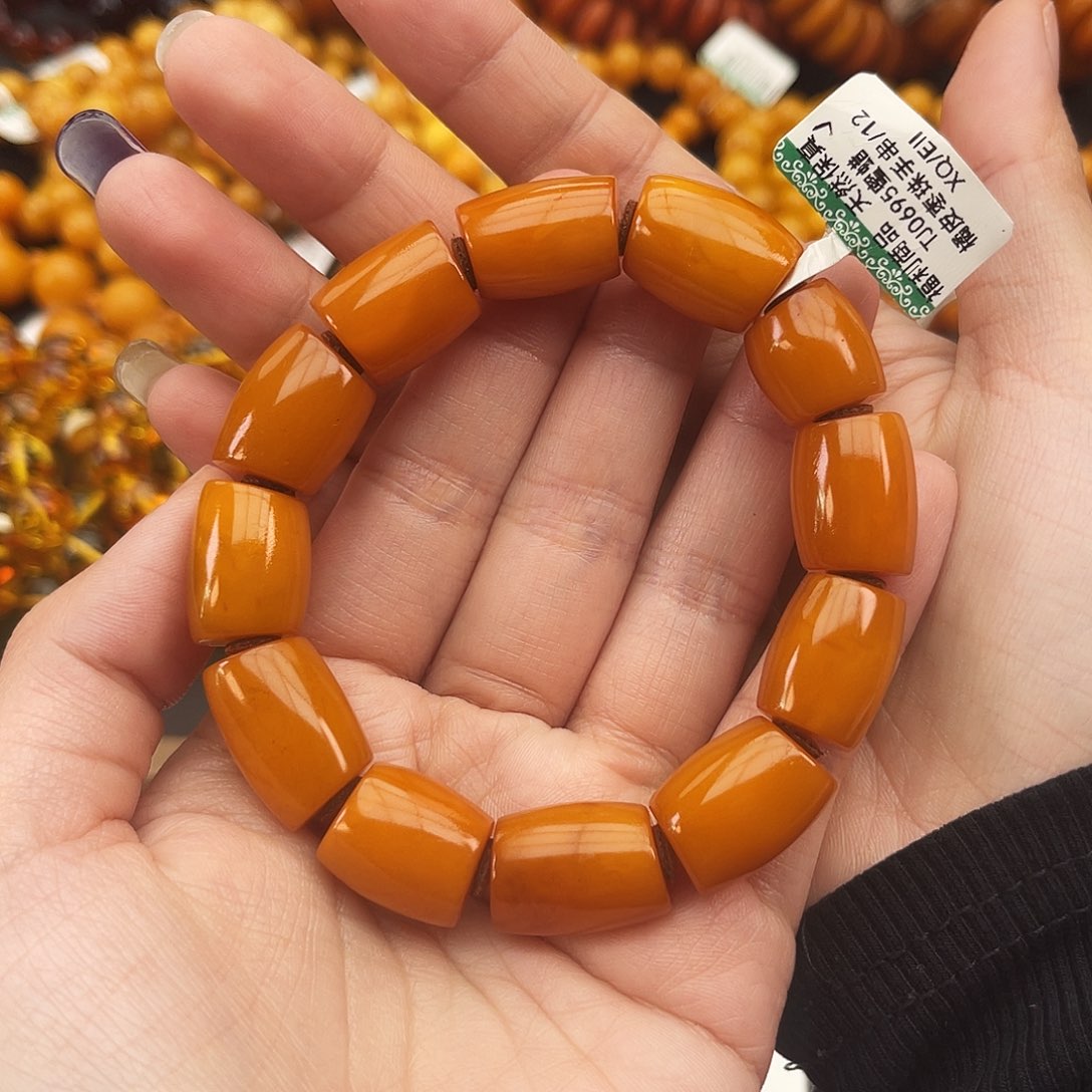琥珀未镶嵌手链12 m微瑕/孤品