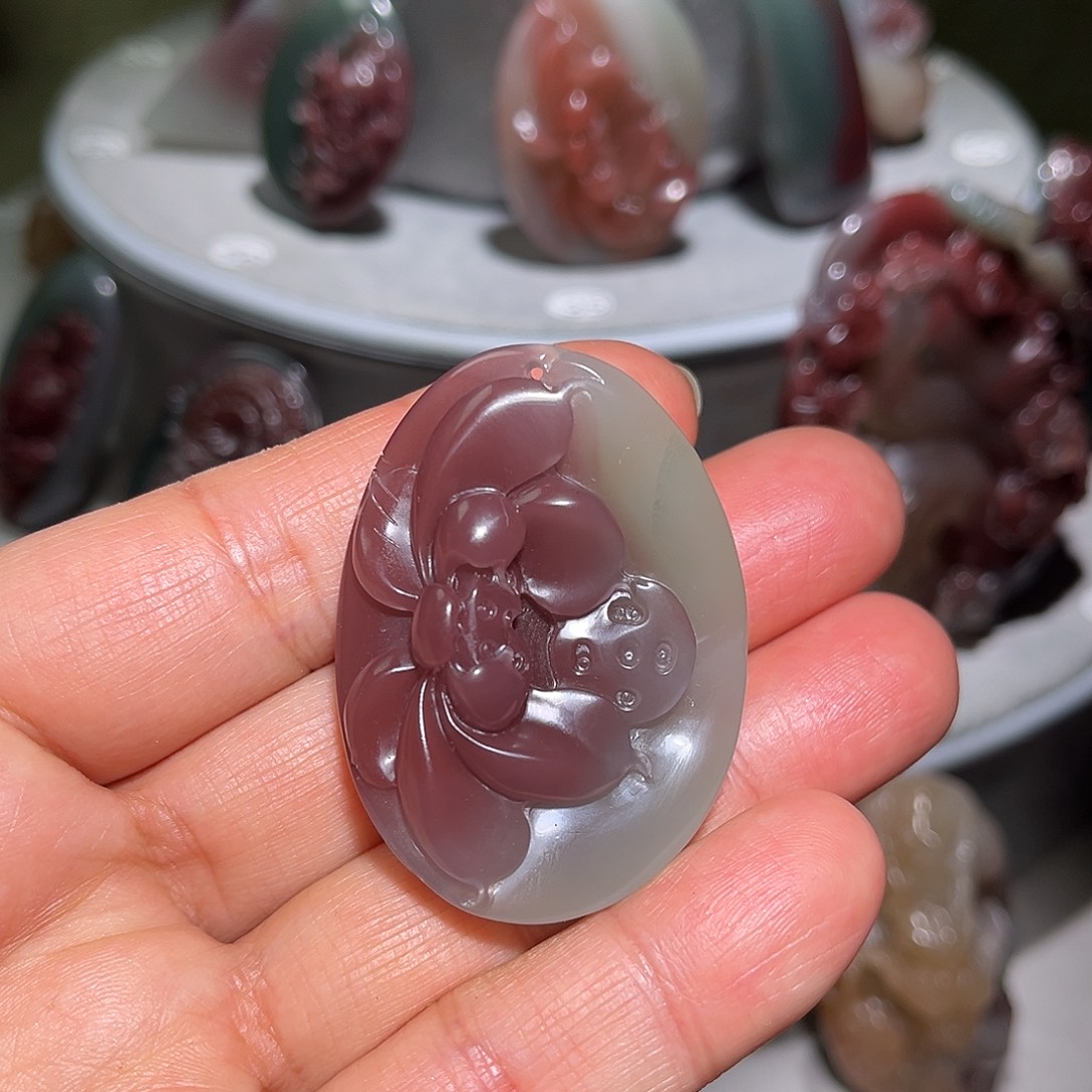 玛瑙/玉髓未镶嵌颈饰好运连连