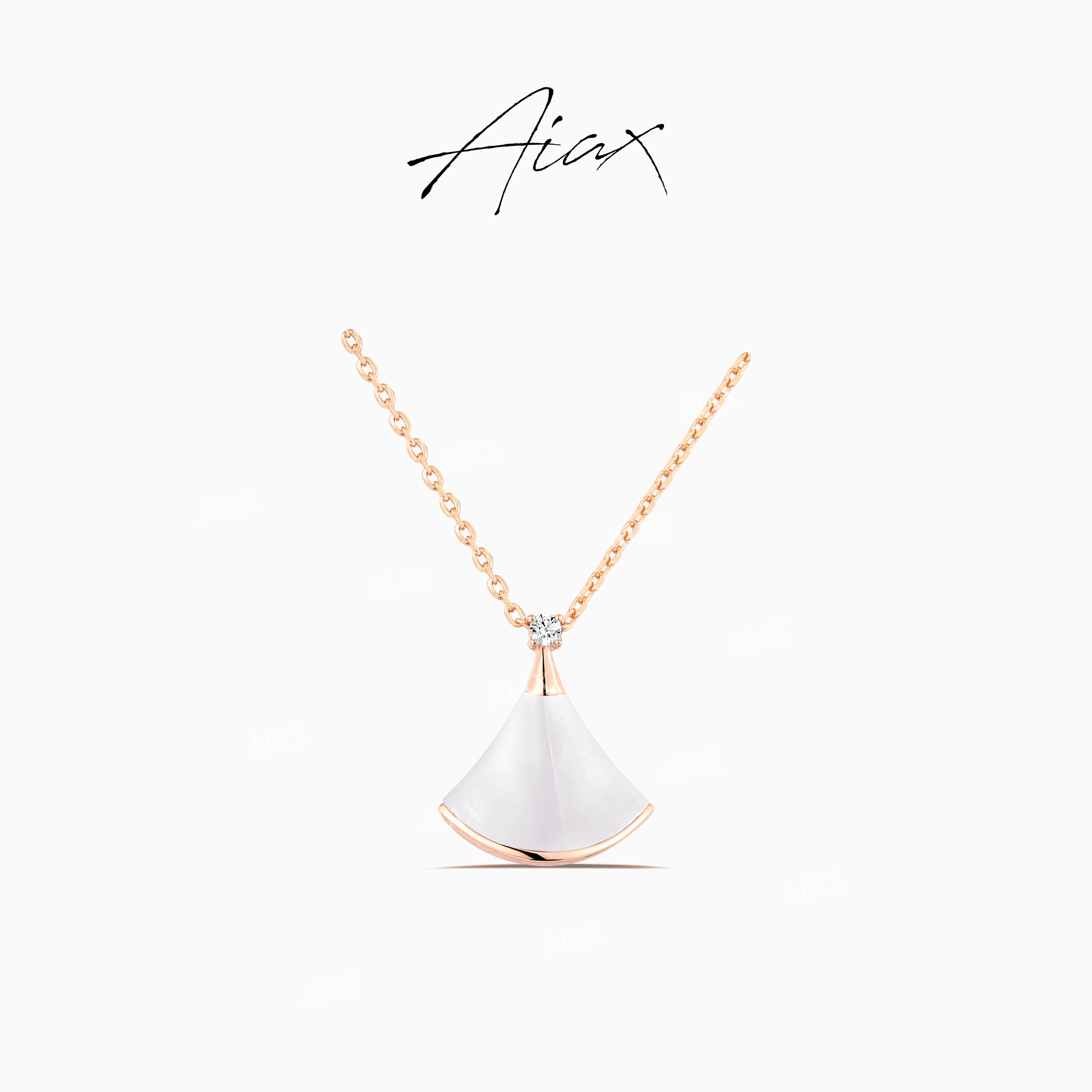 坠链均925银合成锆石 925银 【蒂安塔 】轻奢小裙子蛇年项链TSJ9447