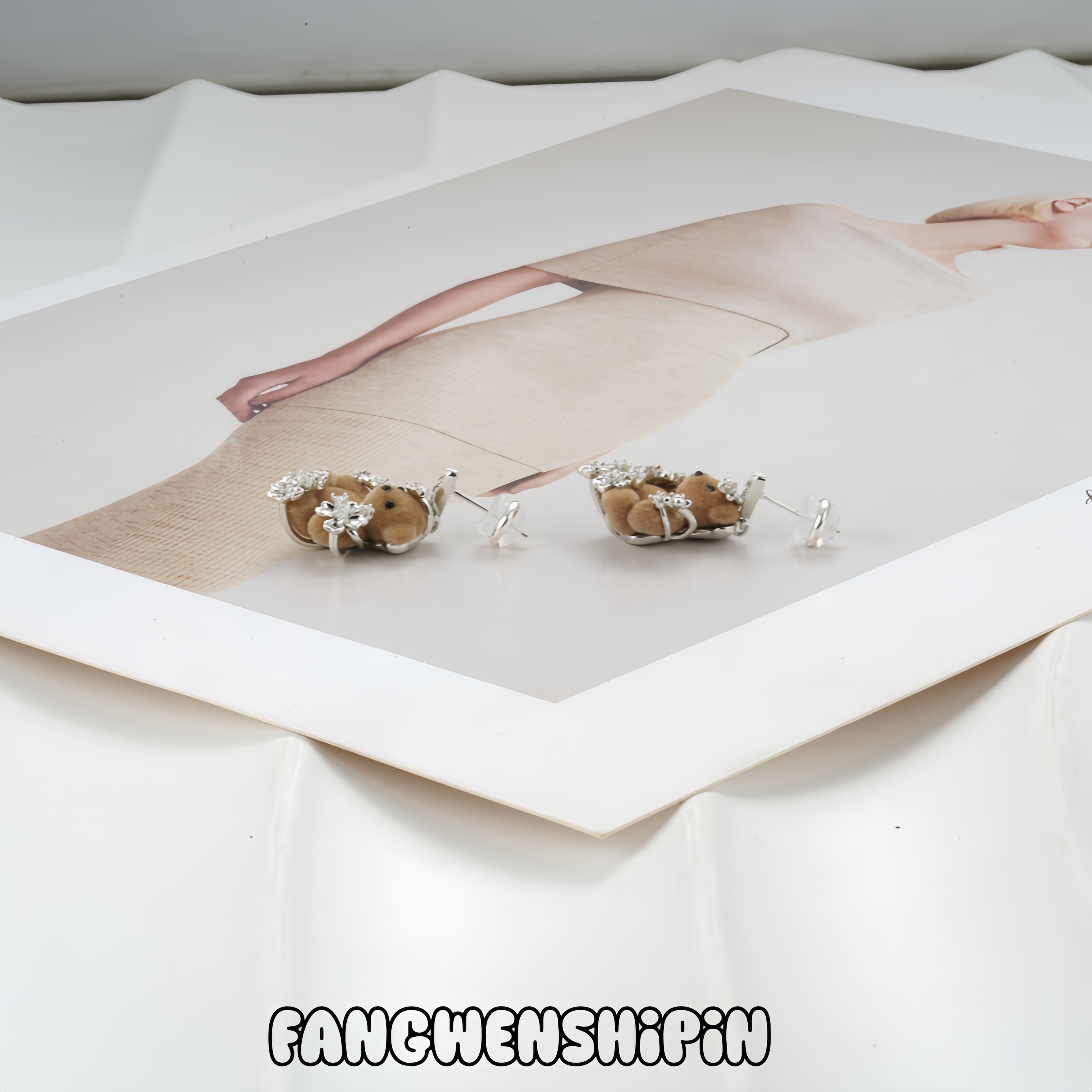 铜合金锆石耳饰 【镀K金】【925银针】耳环4516