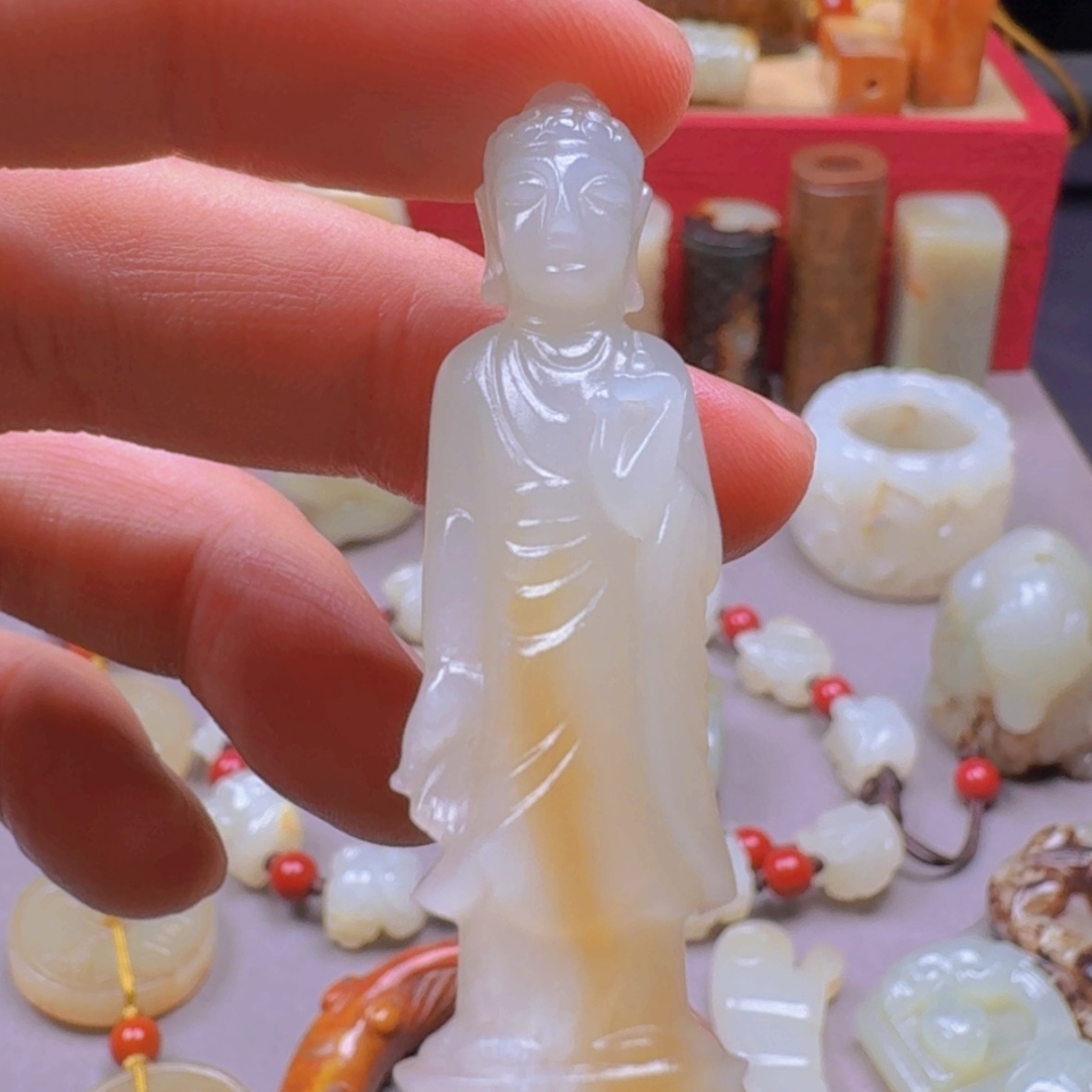 【闪购商品】和田玉车挂未镶嵌汉****）