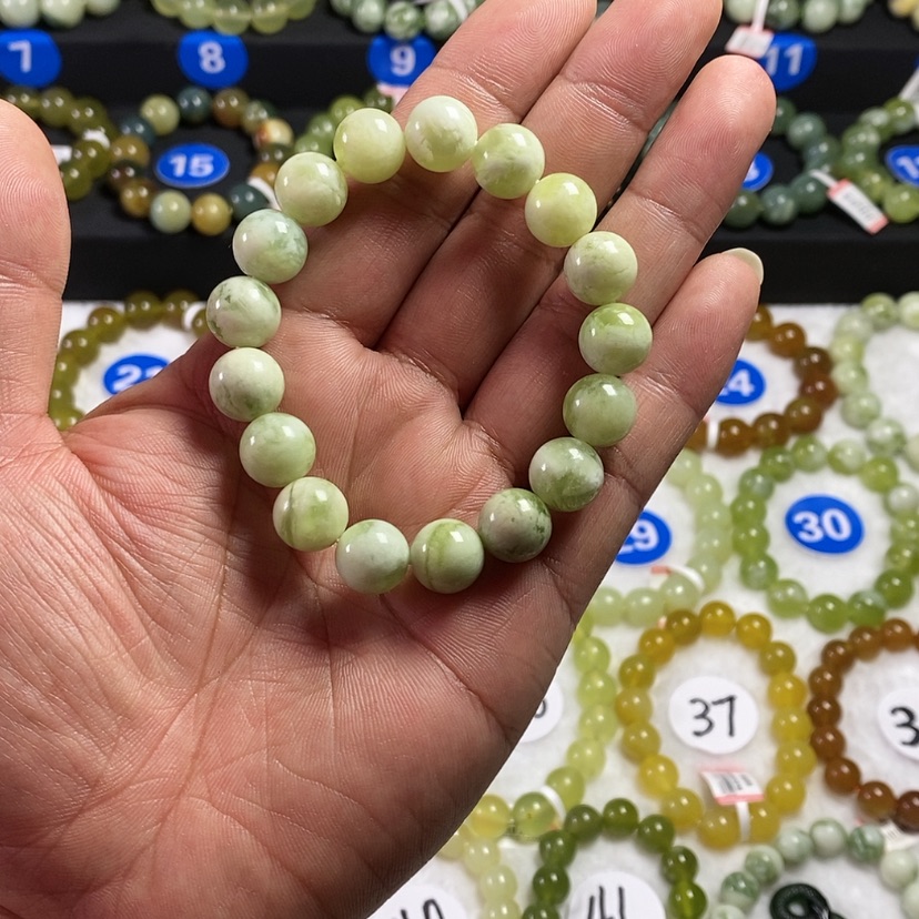 【闪购商品】蛇纹石玉手链未镶嵌