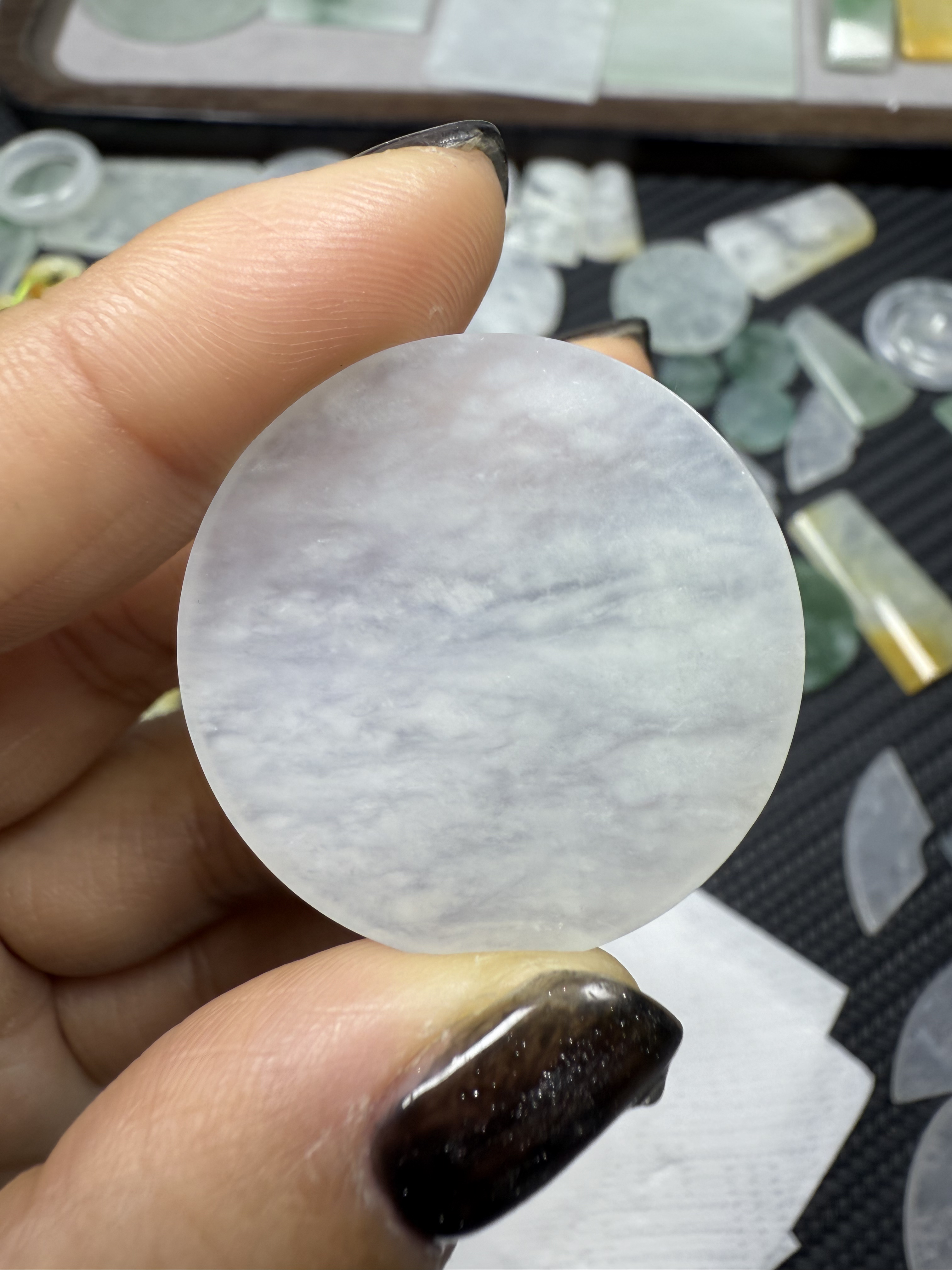 天然缅甸a货翡翠 无事牌30.5*2.6