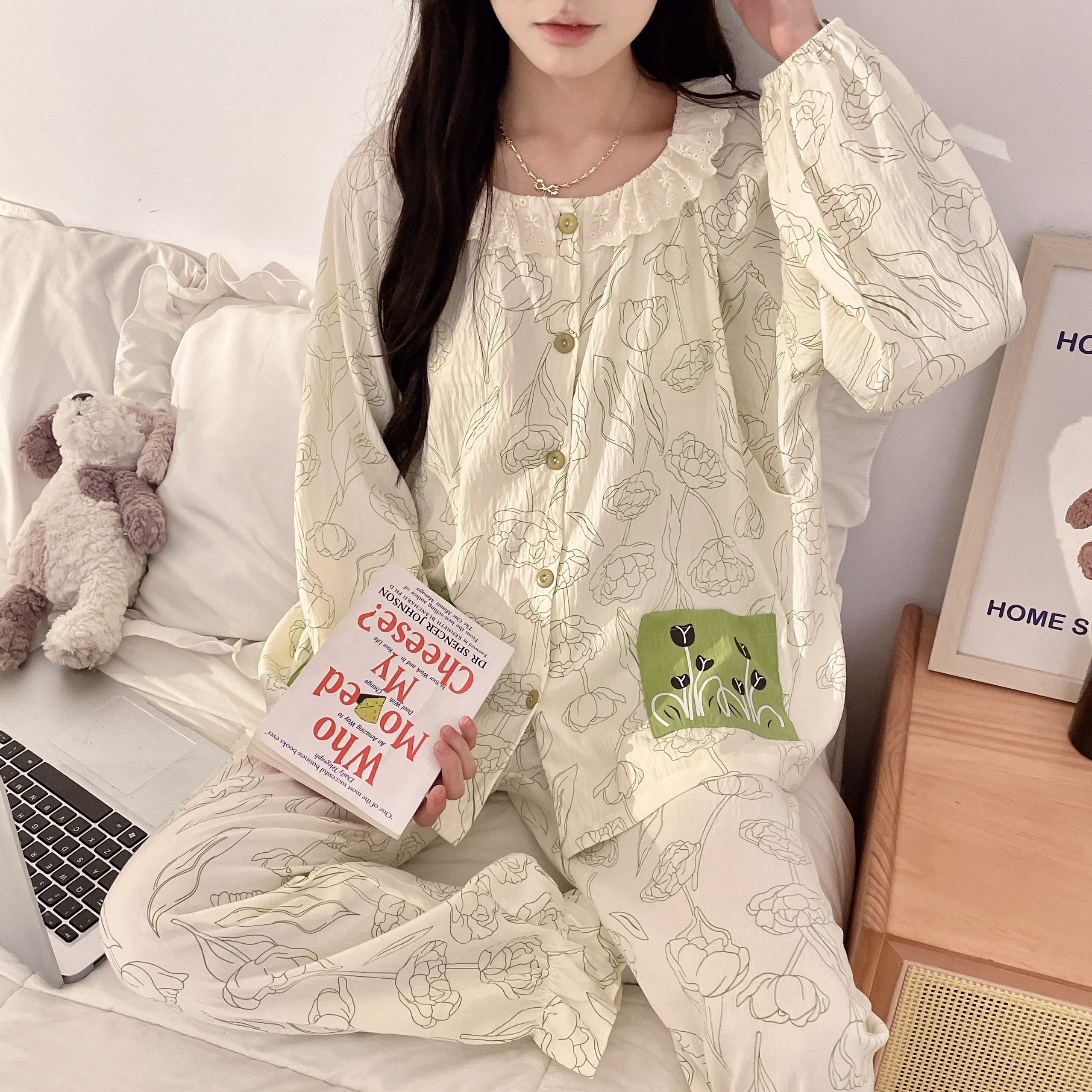 夏季薄款带胸垫云朵棉月子服产后孕期孕妇哺乳睡衣透气