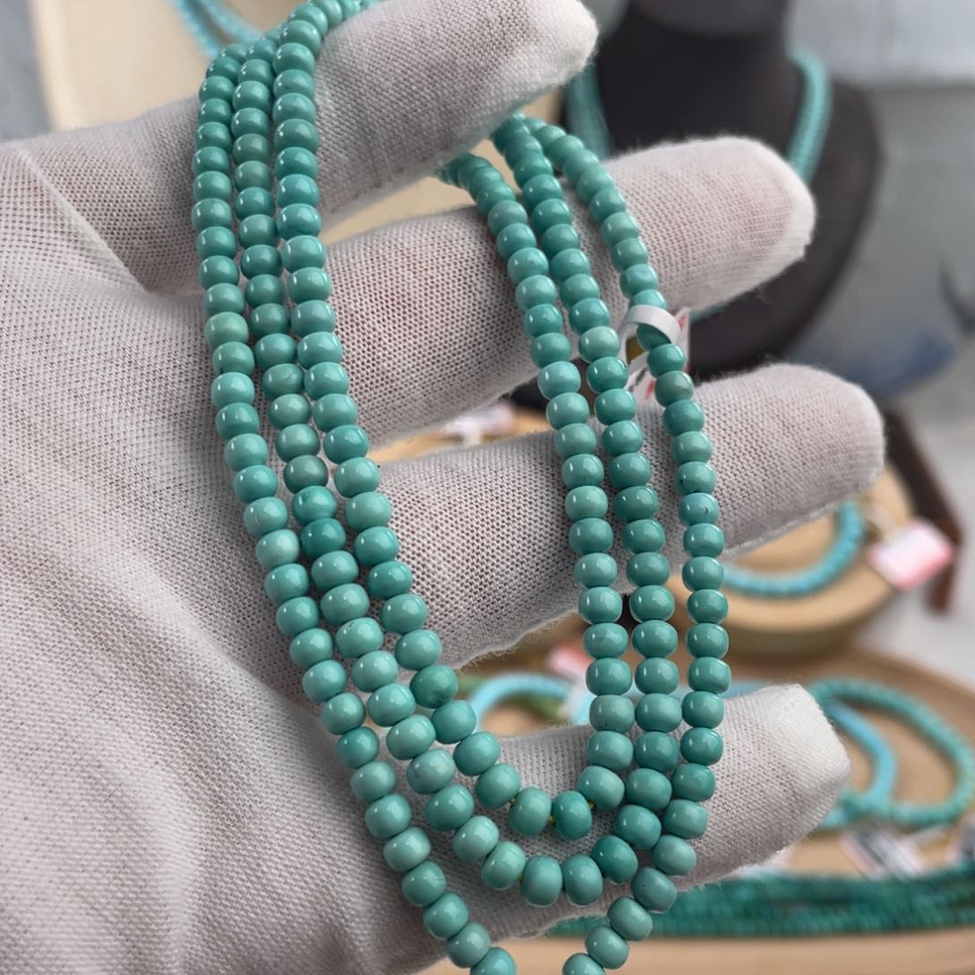 绿松石手链未镶嵌精品108卡4