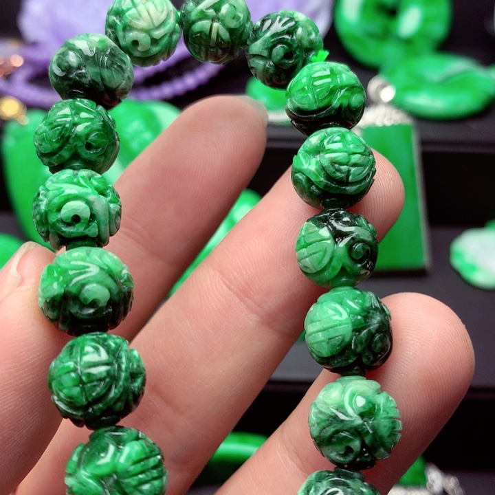 翡翠未镶嵌手链手串