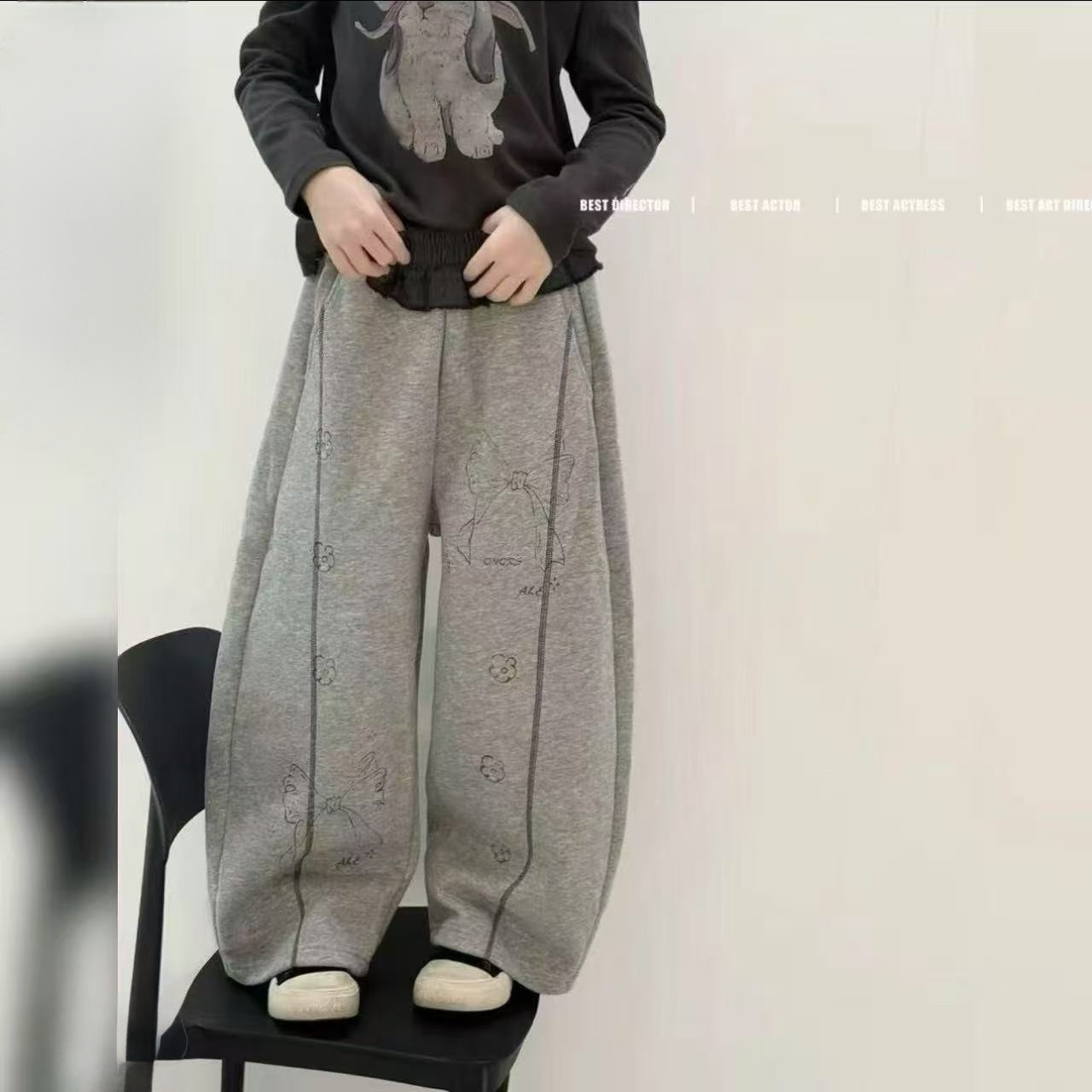 【现货】女童裤子2025休闲裤秋季新款直筒裤中大童休闲长裤QSC2371