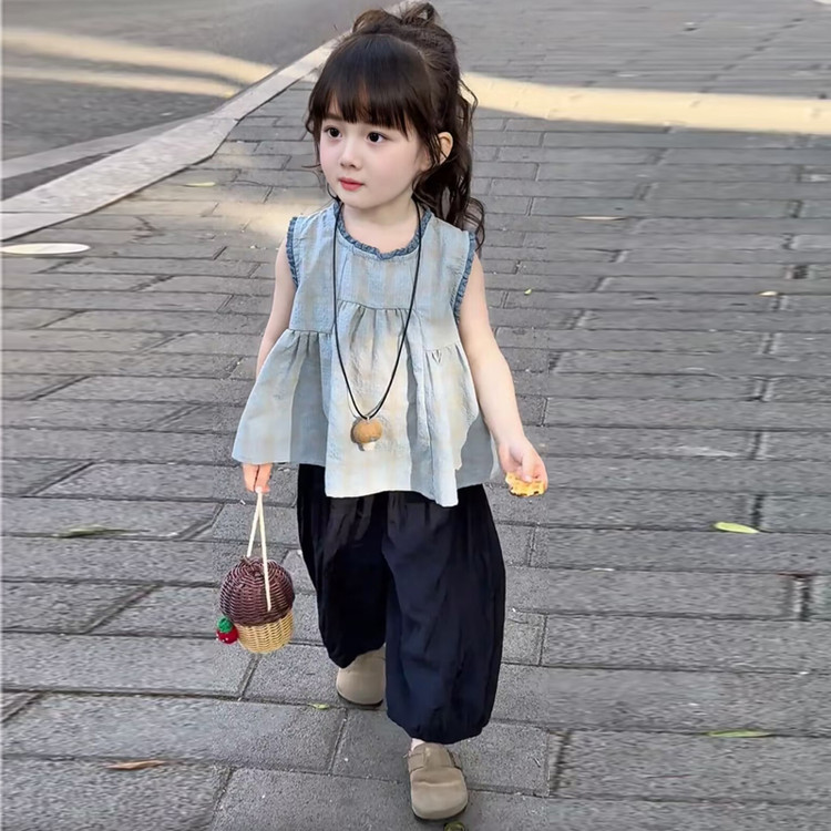 韩版宝宝新款洋气2025年款衣服儿童男童女童夏装套装六一节服装