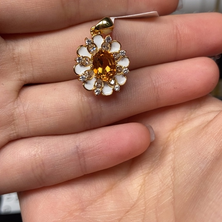 水晶颈饰银S925镶嵌设计