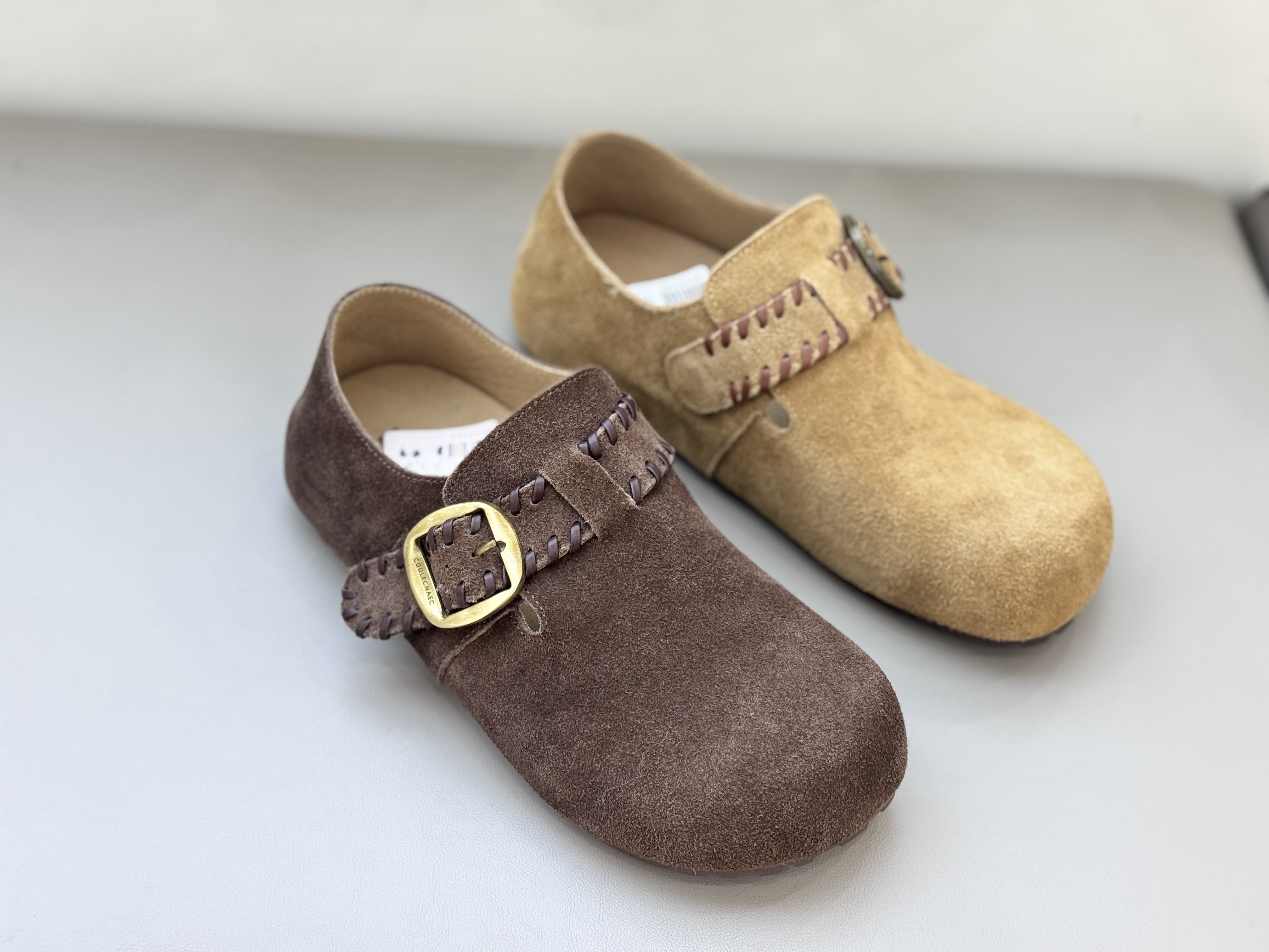 ZSWD复古时尚编织休闲勃肯鞋2056