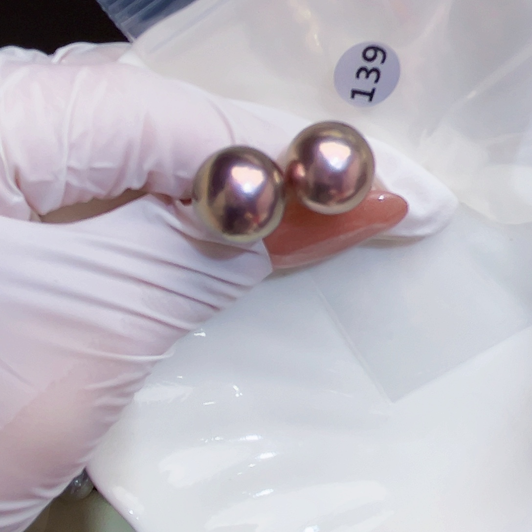 耳饰银S925镶嵌淡水珍珠