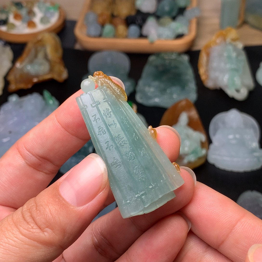 定制翡翠未镶嵌书简