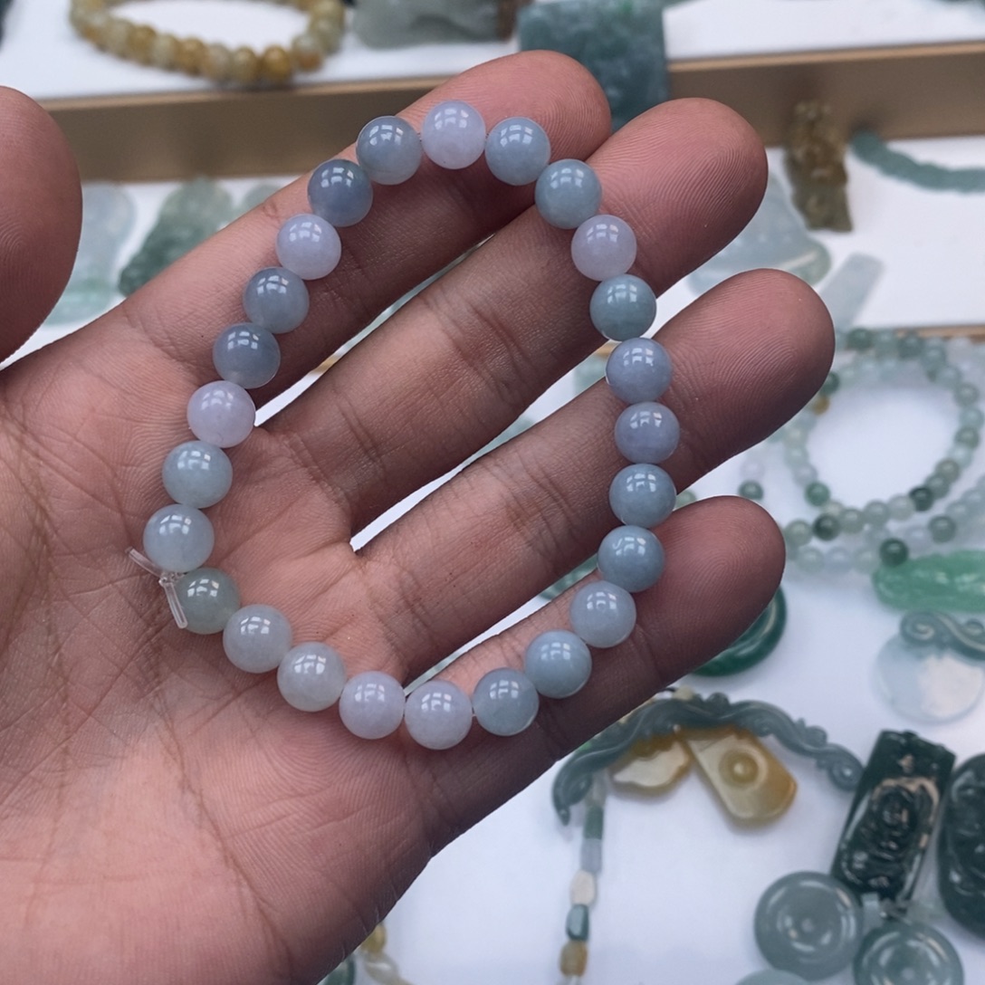 翡翠未镶嵌手链天然a货翡翠15