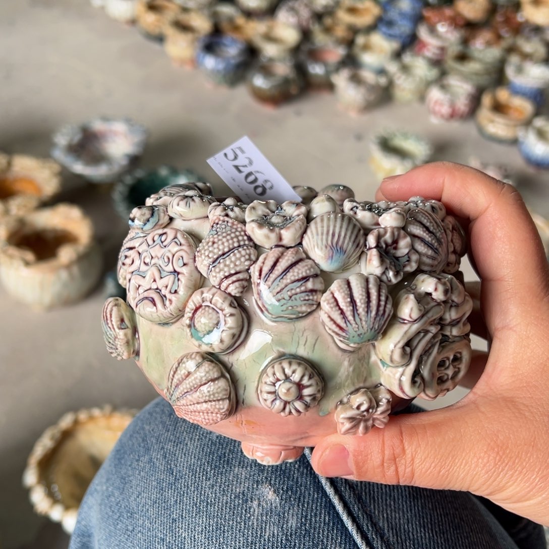 陶瓷景德镇手工花盆