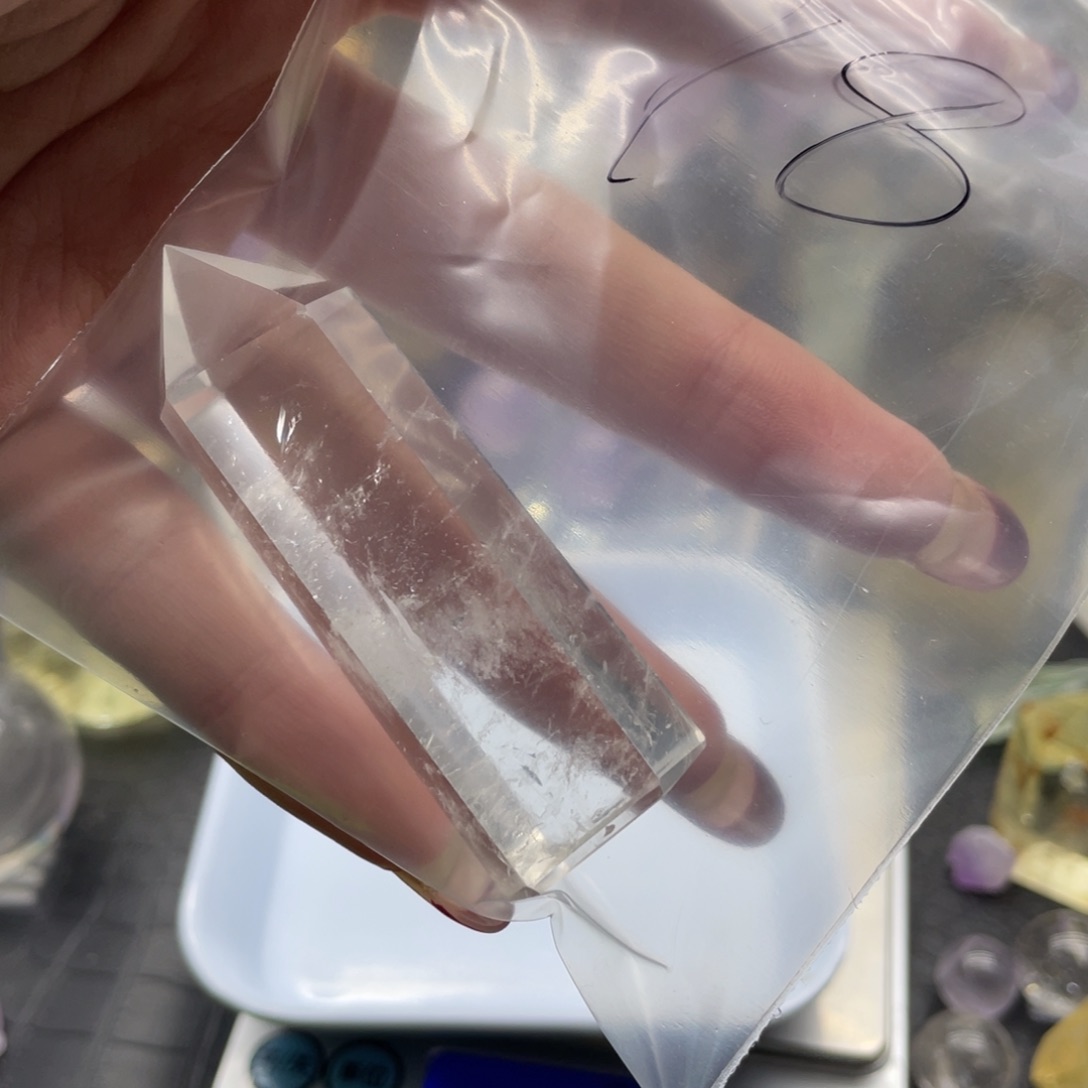 水晶78未镶嵌L**y白水晶柱