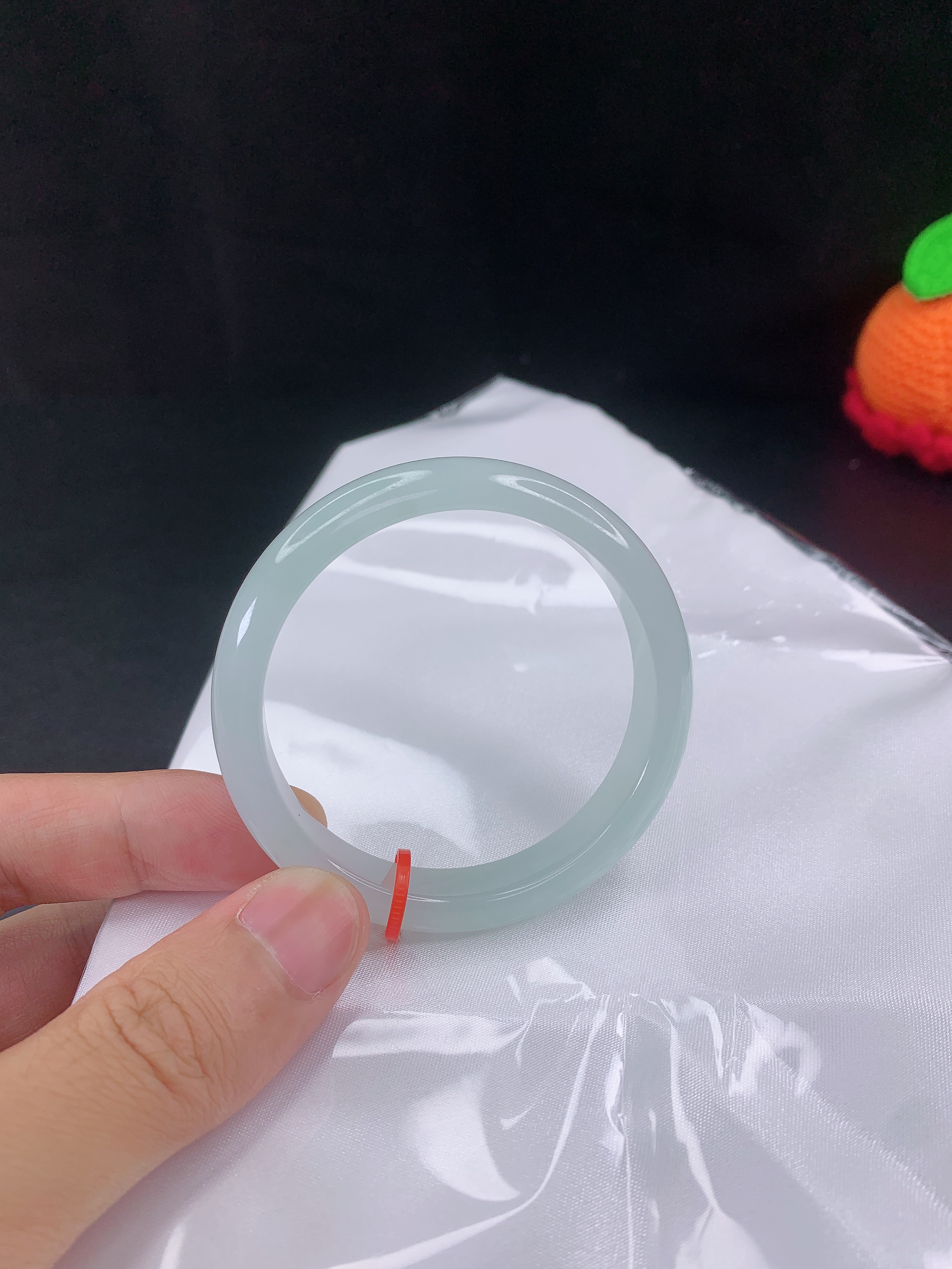 平安镯正圈手镯52.1圈口，天然缅甸翡翠手镯A货