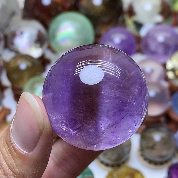 水晶紫水晶球未镶嵌
