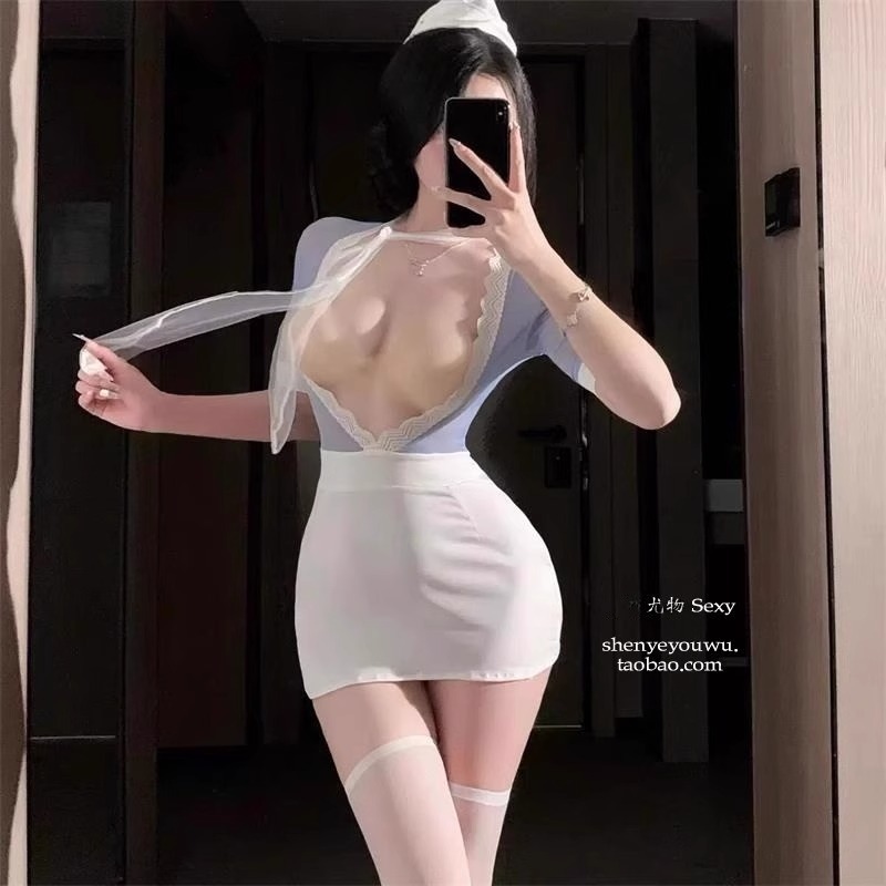 成人OL秘书制服诱惑深V显胸性感刺激勾魂大尺度趣味qq内衣裙纯欲