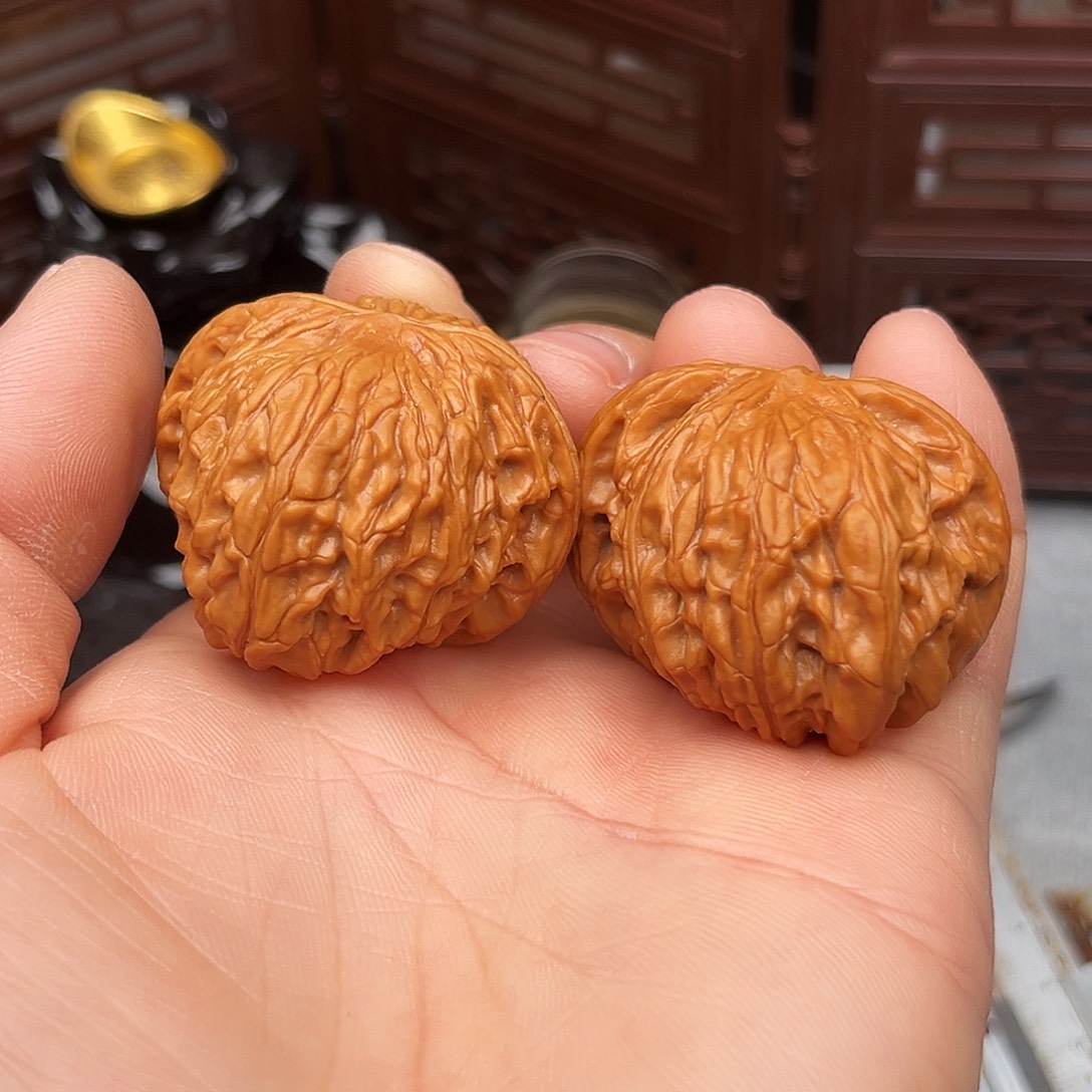 文玩核桃把件磨盘