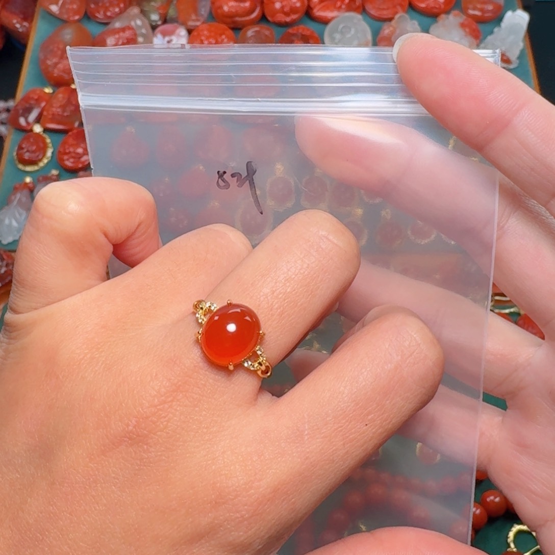 南红玛瑙南红银S925镶嵌