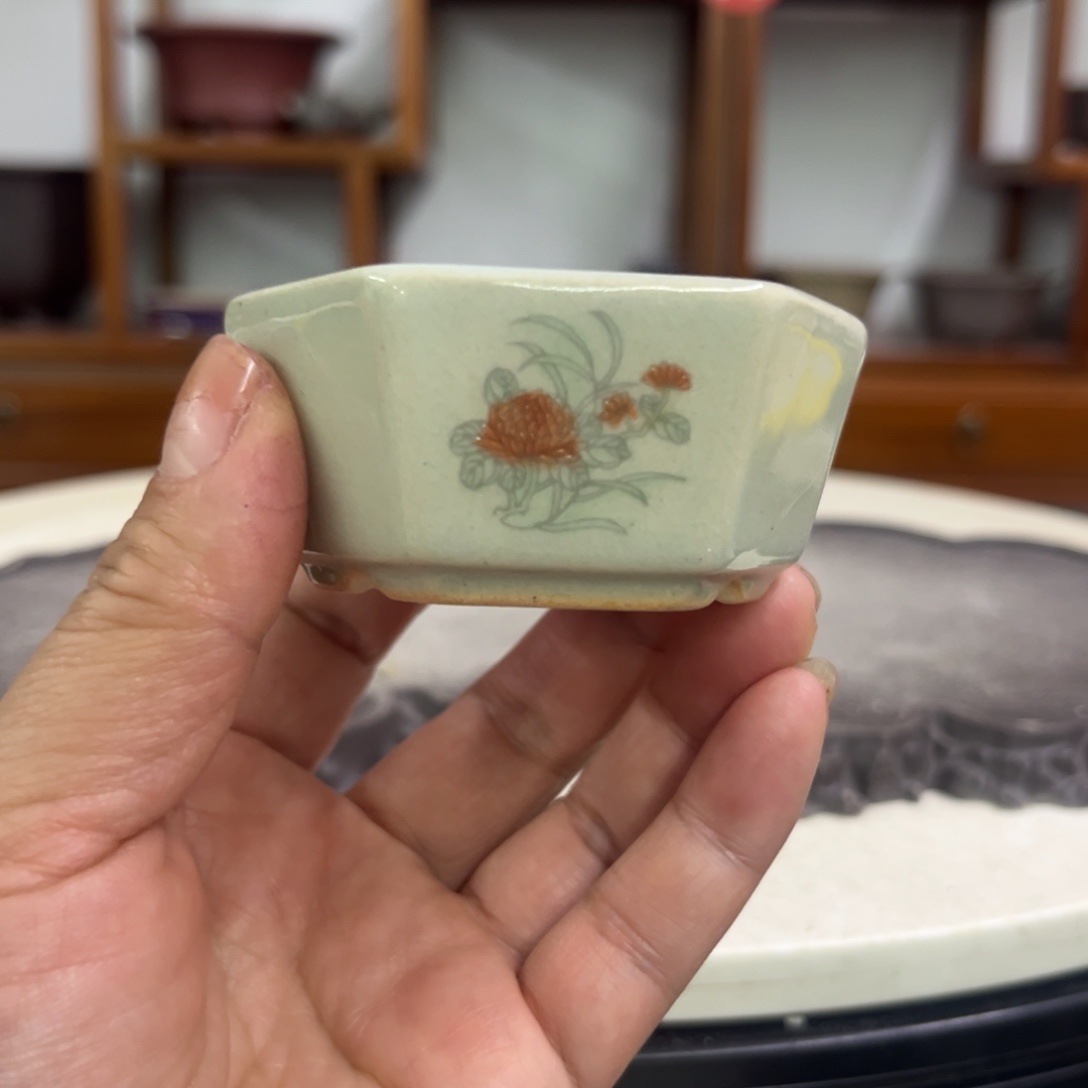 紫砂花盆瑕疵3-6。。。