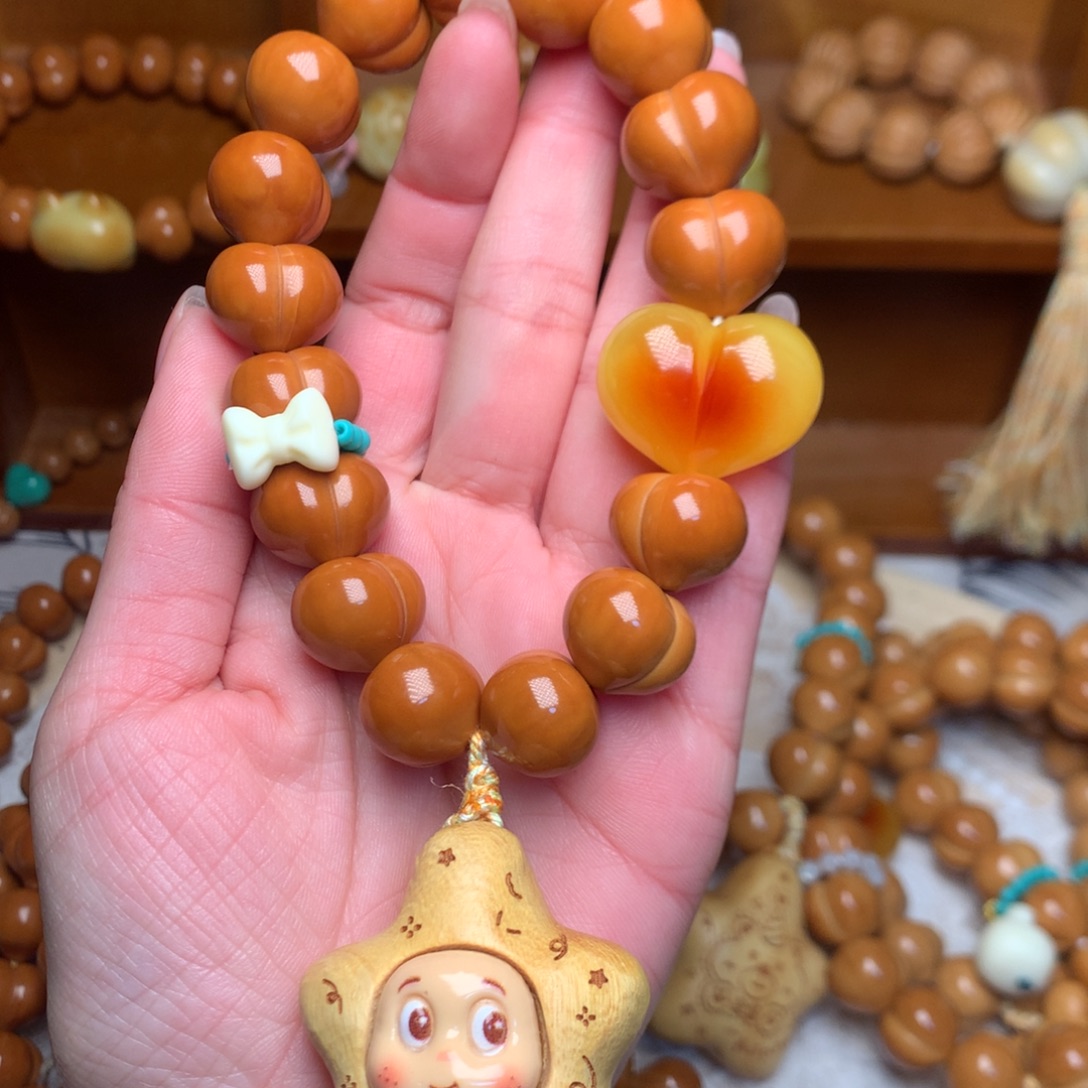 猴头核桃把件16玻璃底定制