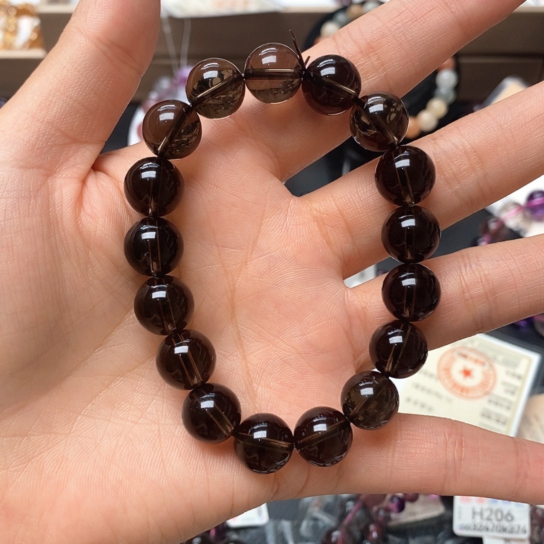 水晶手链未镶嵌m茶晶11m