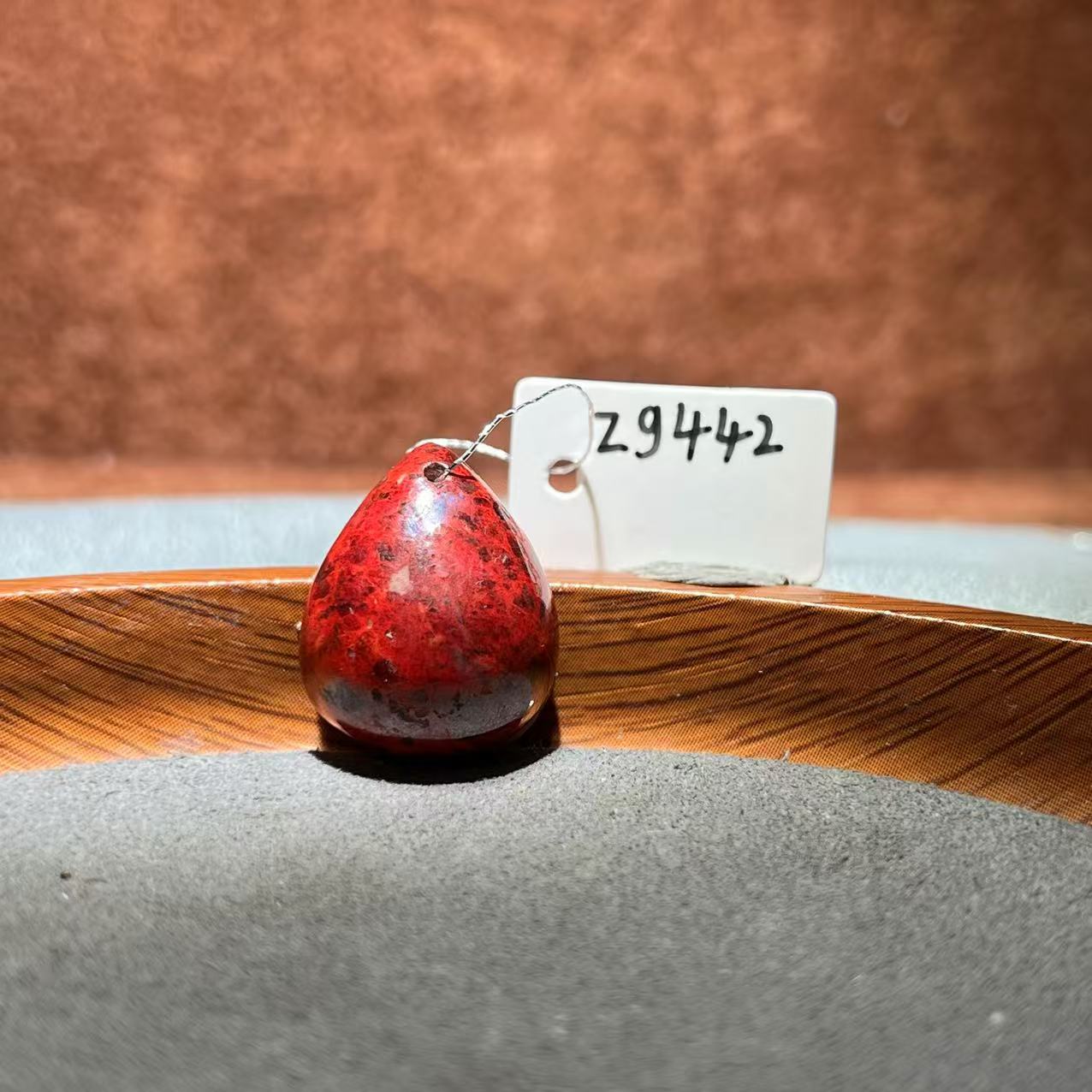 天然辰砂【张老斯珠宝】天然朱砂吊坠zg442（多样性发货 拍一发一）