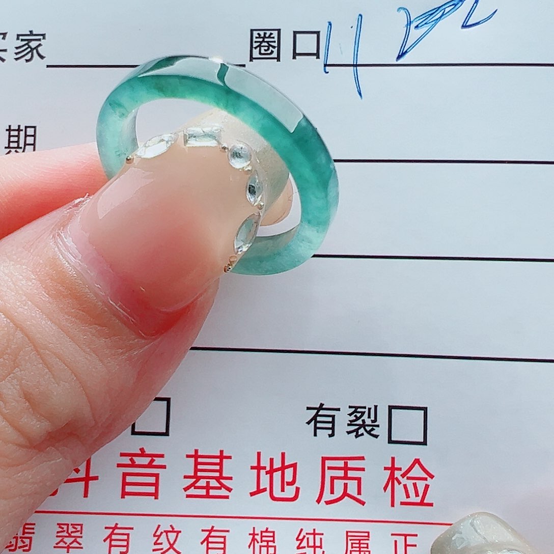 未镶嵌戒指翡翠C**?戒圈