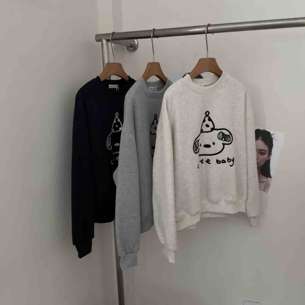 NELL冬款加绒 生日帽 小狗 卫衣 百搭 时尚 韩版