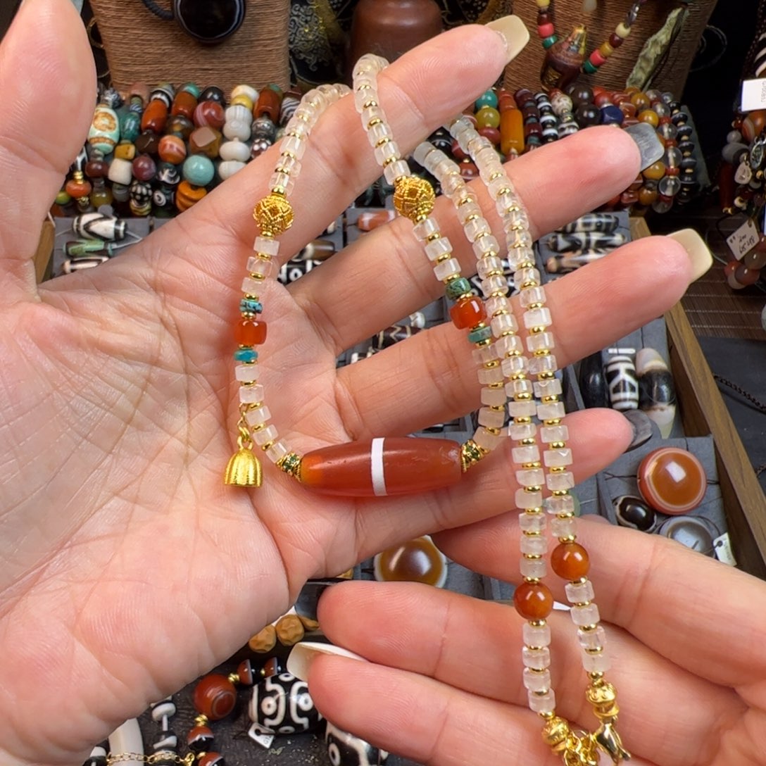 玛瑙/玉髓未镶嵌项链