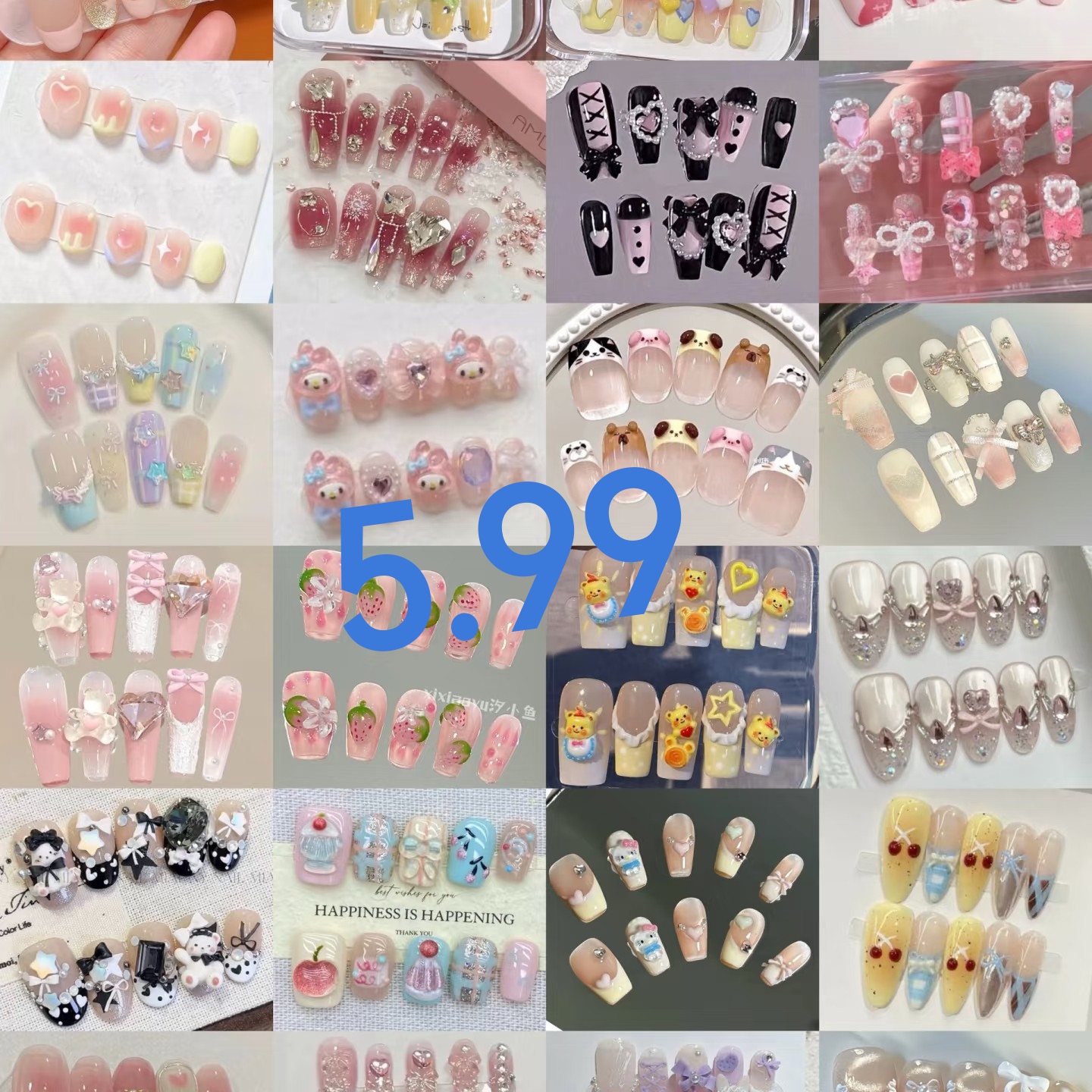 纯手工穿戴甲穿戴式美甲