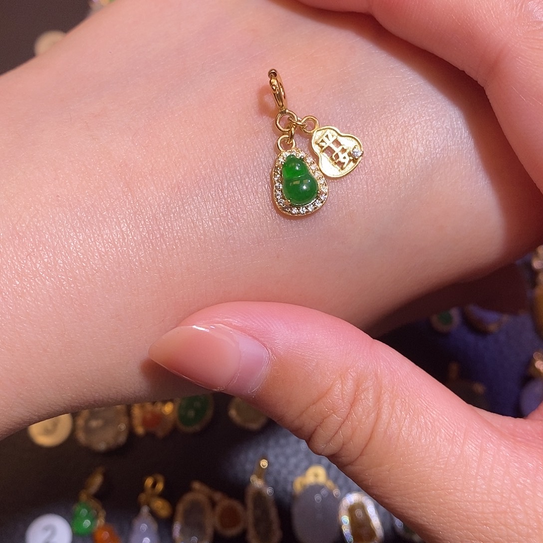 翡翠银S925镶嵌项链