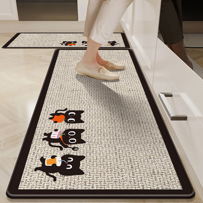 北欧款厨房地垫家用灶台洗菜池吸水吸油耐脏防滑硅藻泥脚垫p