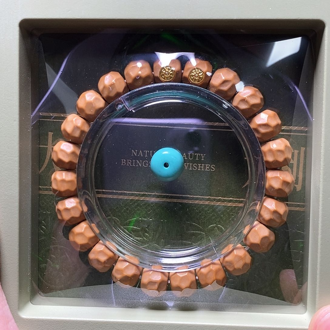 猴头核桃手串双18k金标黑金无相尺寸10左右全品264号