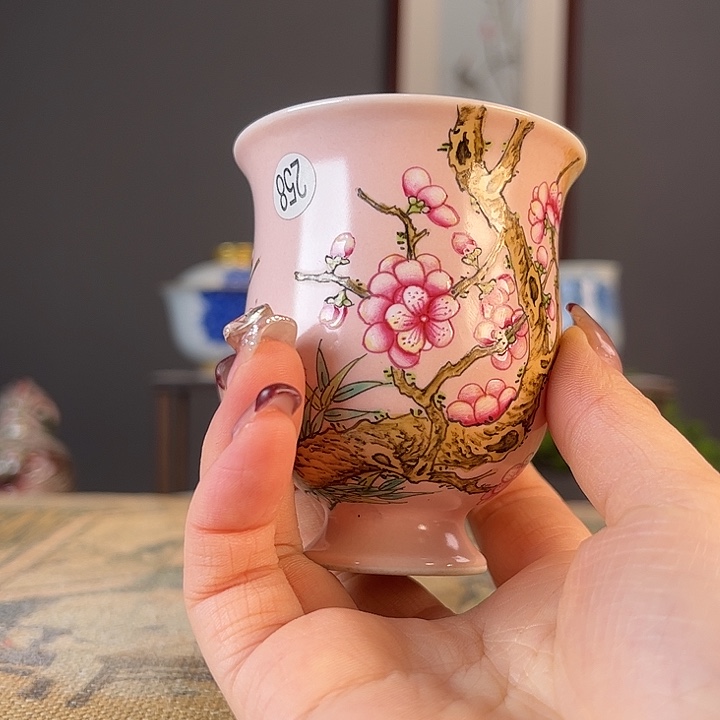 杯景德柴烧茶杯多人