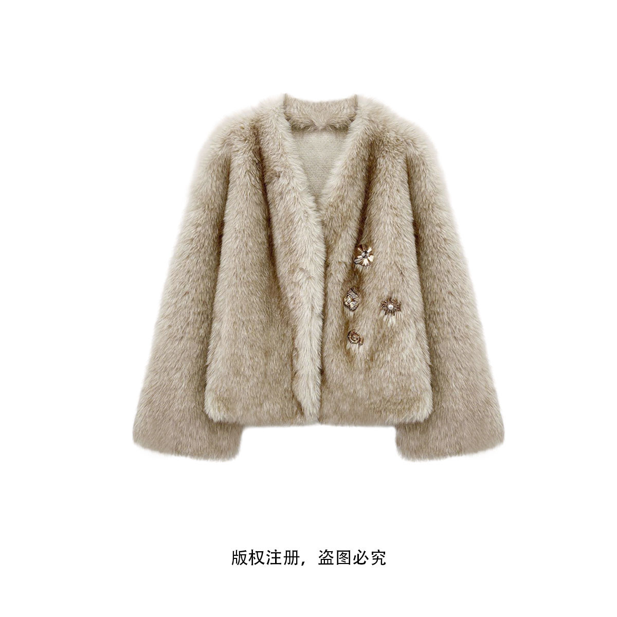 新款高级感轻奢气质显瘦毛毛外套女25011213