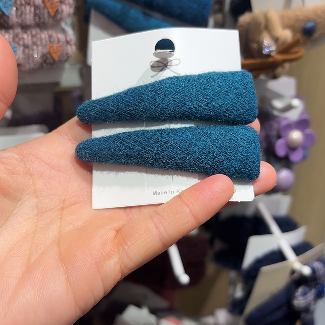 布艺铁合金素版三角拜拜夹