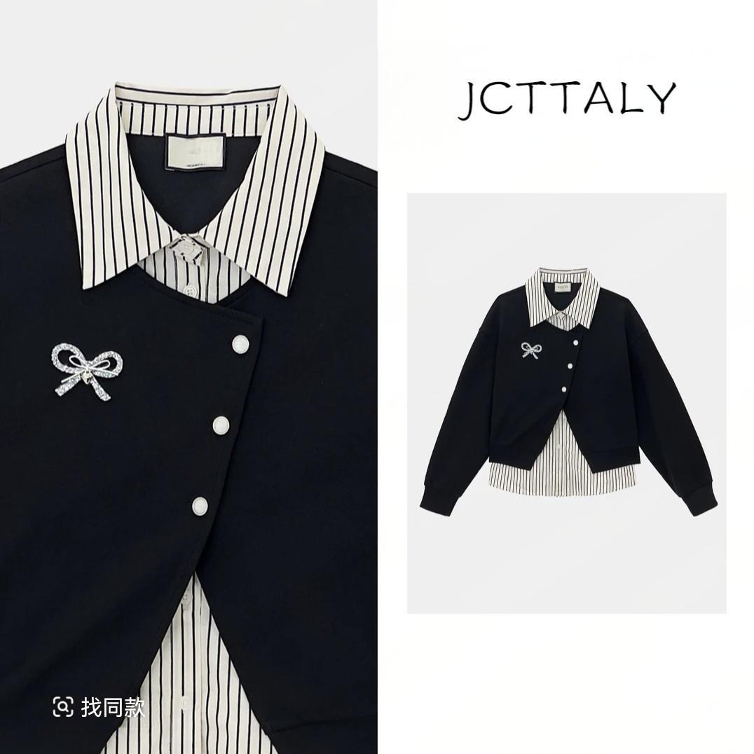 【宠粉价】韩系减龄时尚百搭假两件秋冬新款刺绣卫衣JC-A4464