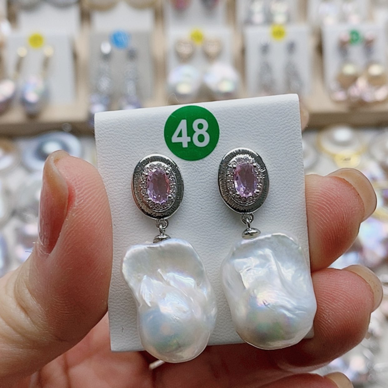 【闪购商品】淡水珍珠耳饰银S925镶嵌