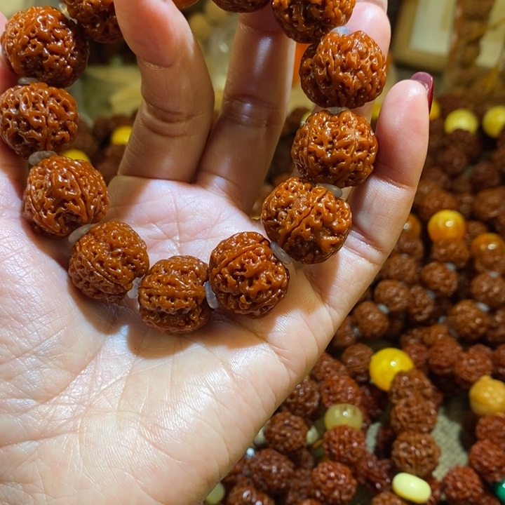 金刚菩提手串305玉化琉璃黄