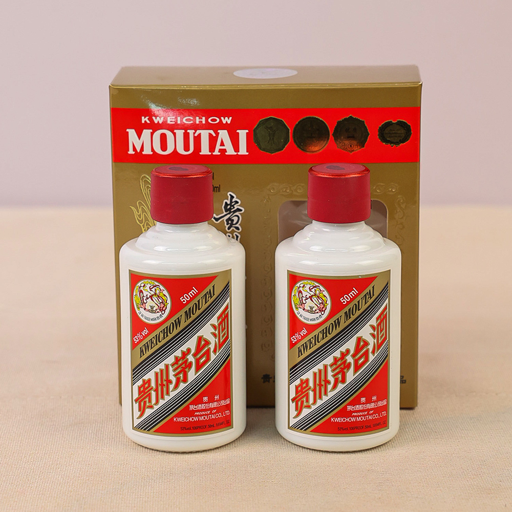 KWEICHOW MOUTAI/贵州茅台酱香型白酒 JX53度50ml*2