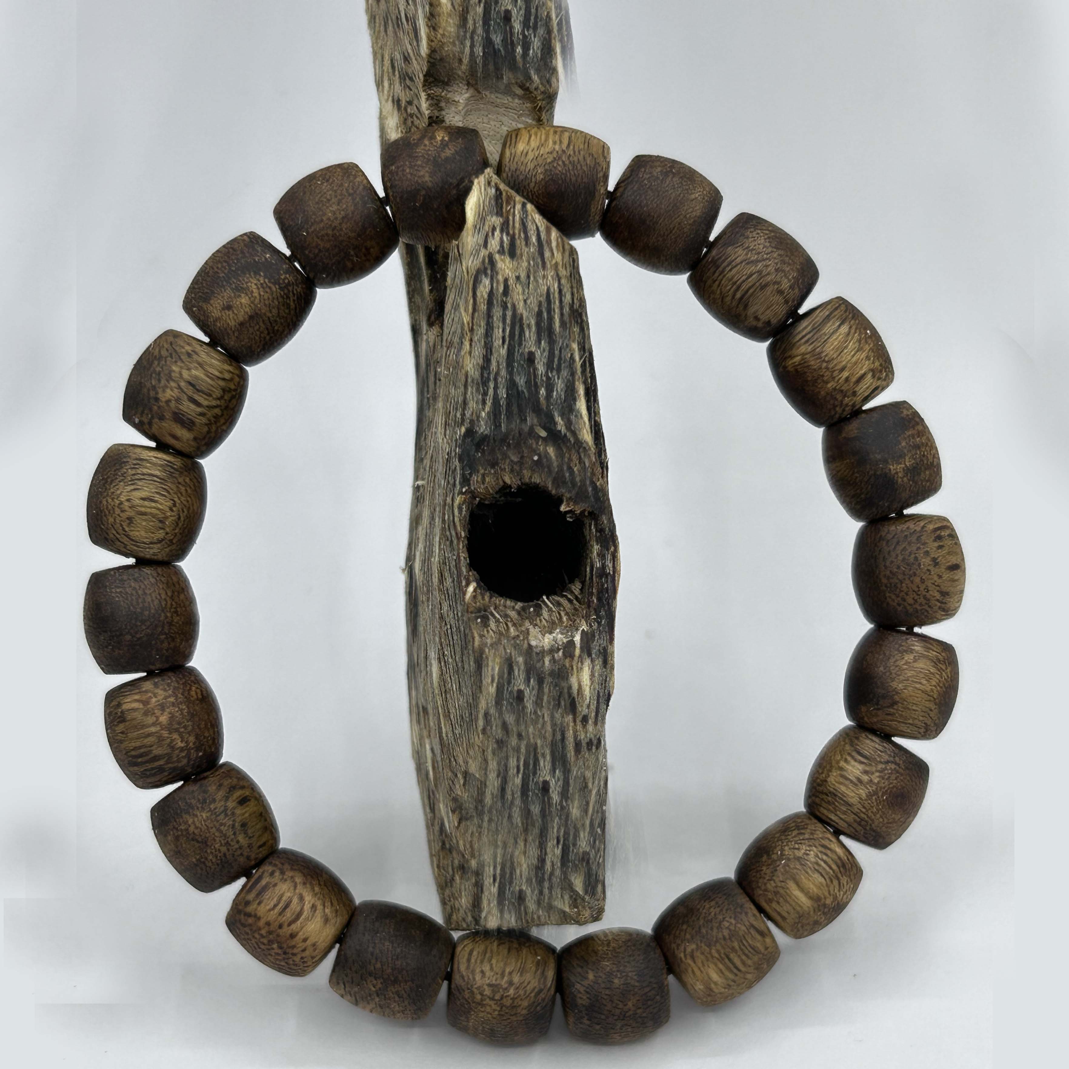 文玩奇楠沉香09鼓珠单圈手串保07克随机多样性发货