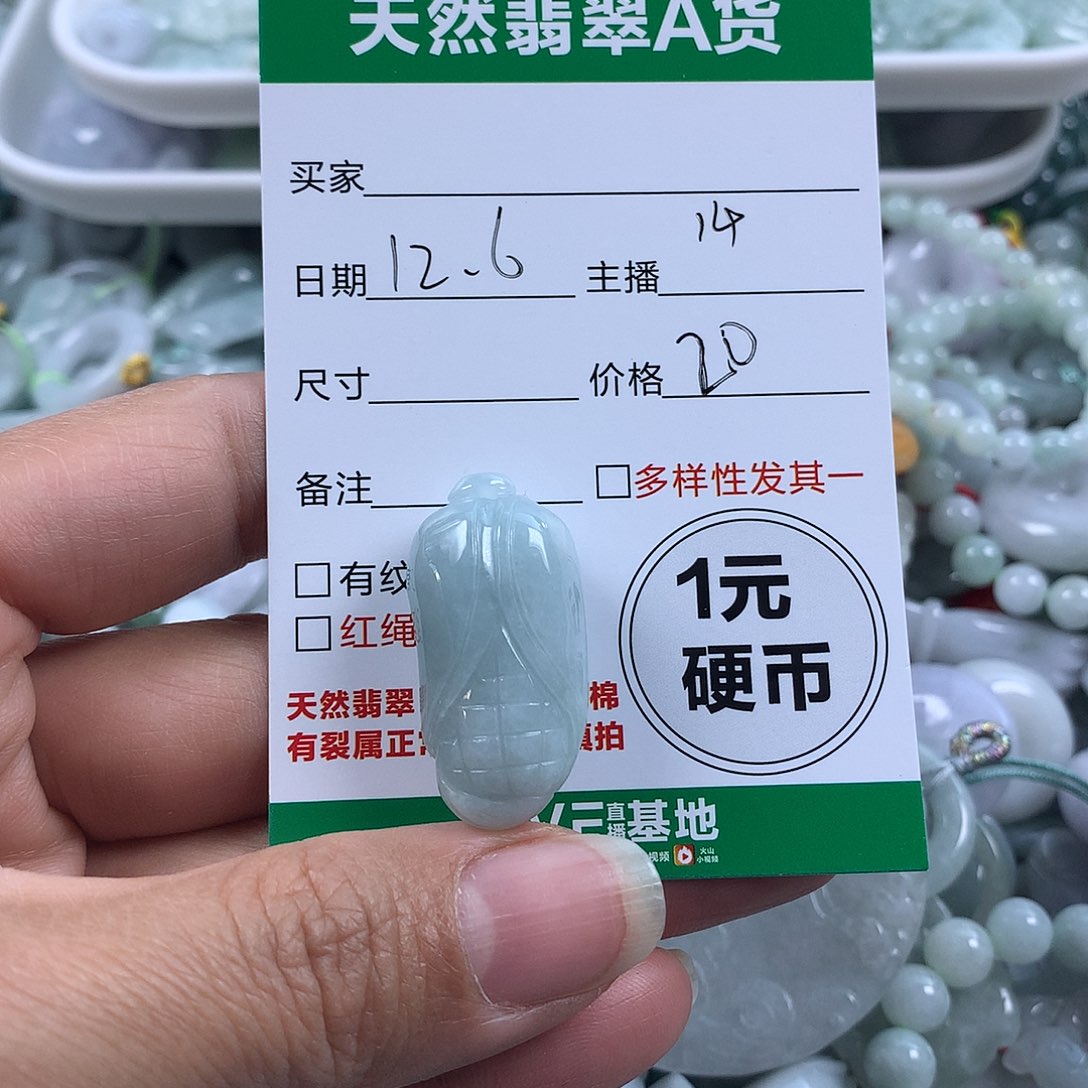 翡翠未镶嵌吊坠(不含链)