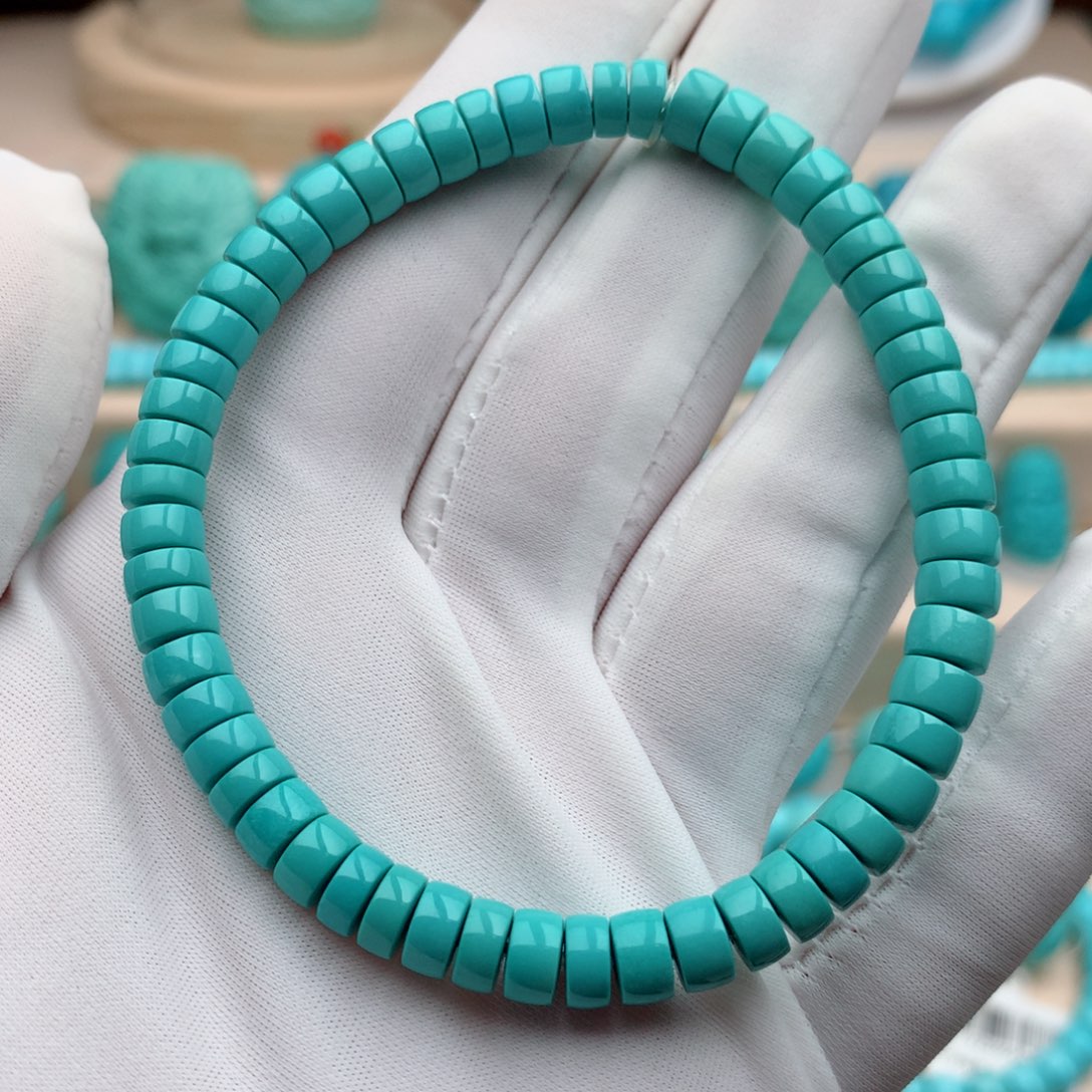 绿松石珠宝奇石未镶嵌5.8mm