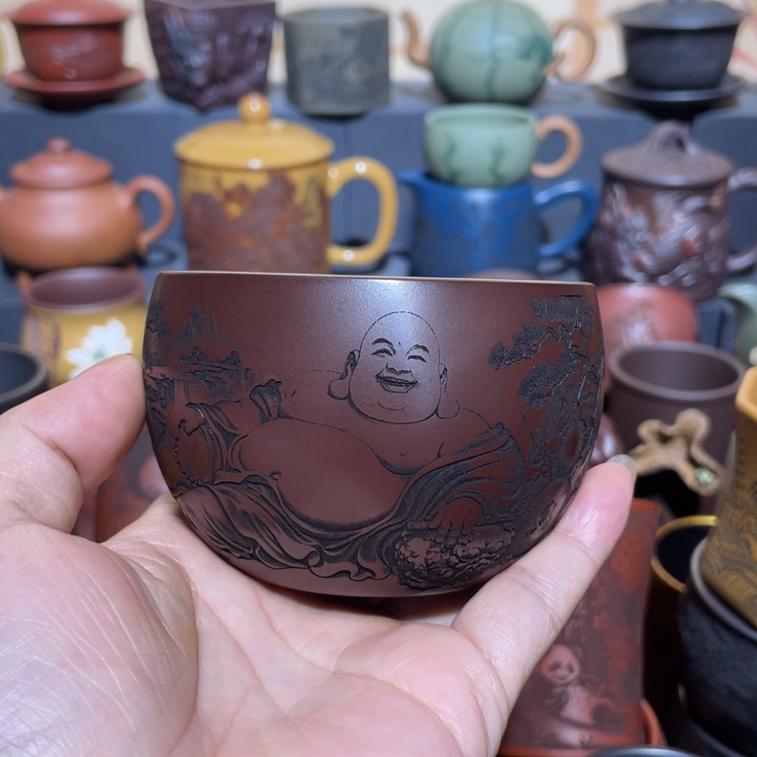 原矿紫砂手工主人杯